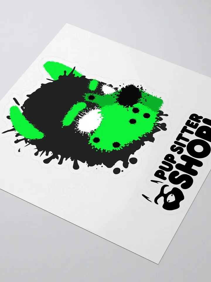 Pup Splatter Sticker - Green product image (1)