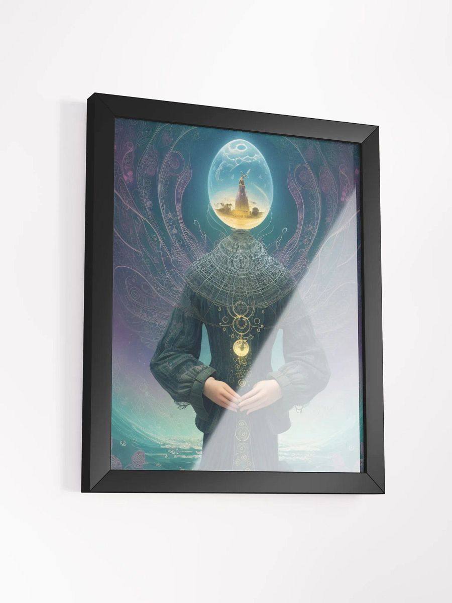 Surreal Fantasy Portal Head Creature Portrait Wall Art Framed Print product image (3)