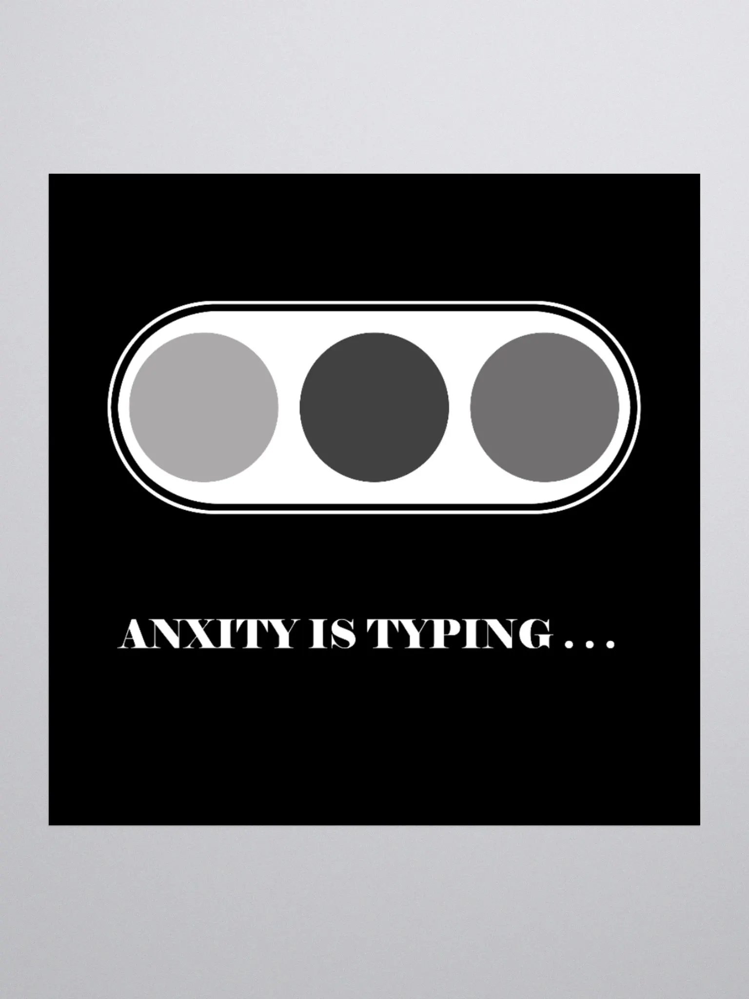 Anxiety is typing sticker product image (1)