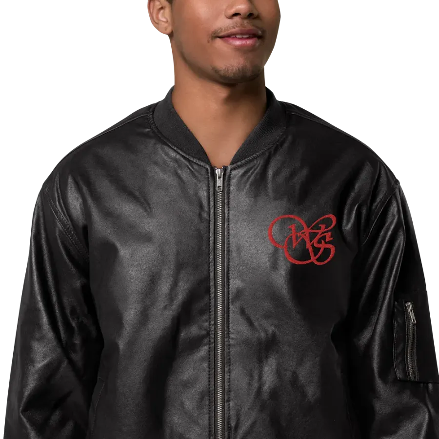 WS Faux Leather Bomber Jacket product image (7)
