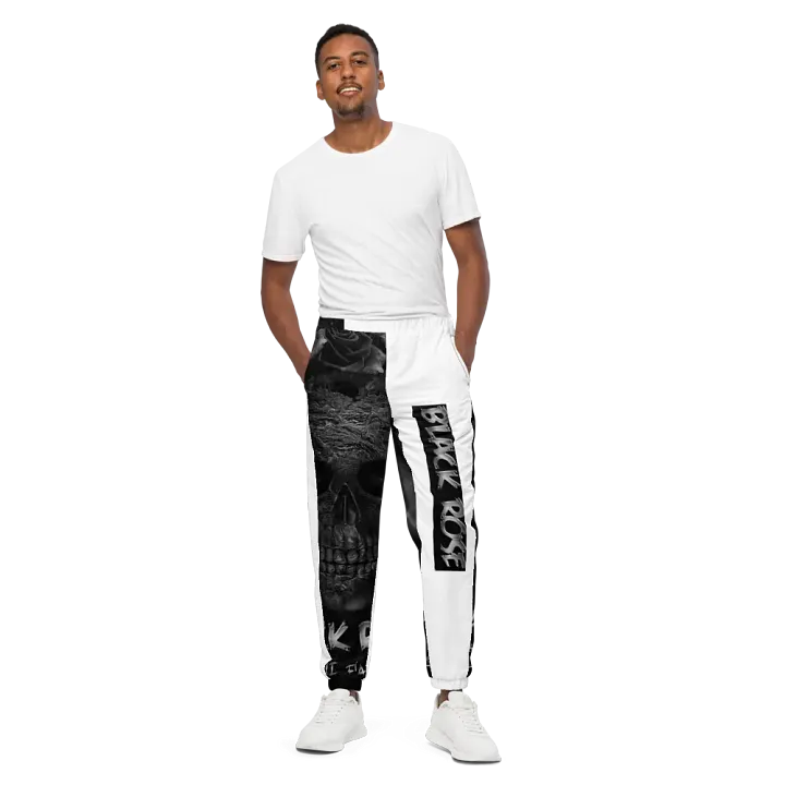 Boni Faas - Black Rose Gothic Skull & Roses Track Pants product image (1)