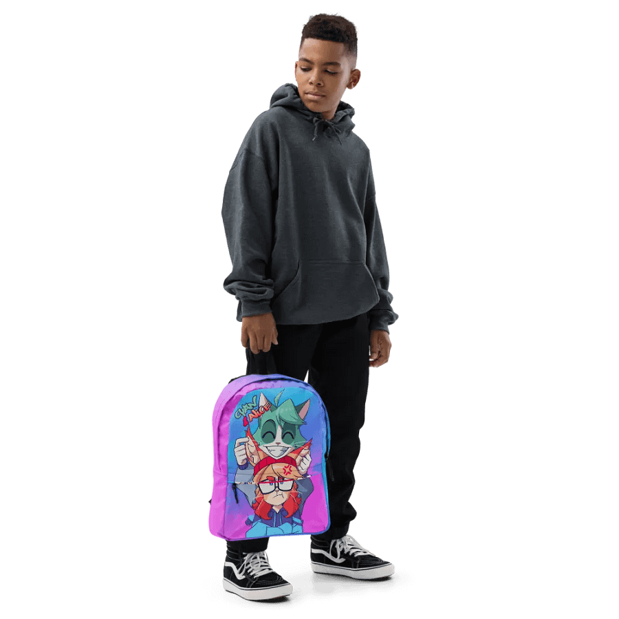 Cyan Teasing Alice's Ears All-Over Print Backpack product image (6)