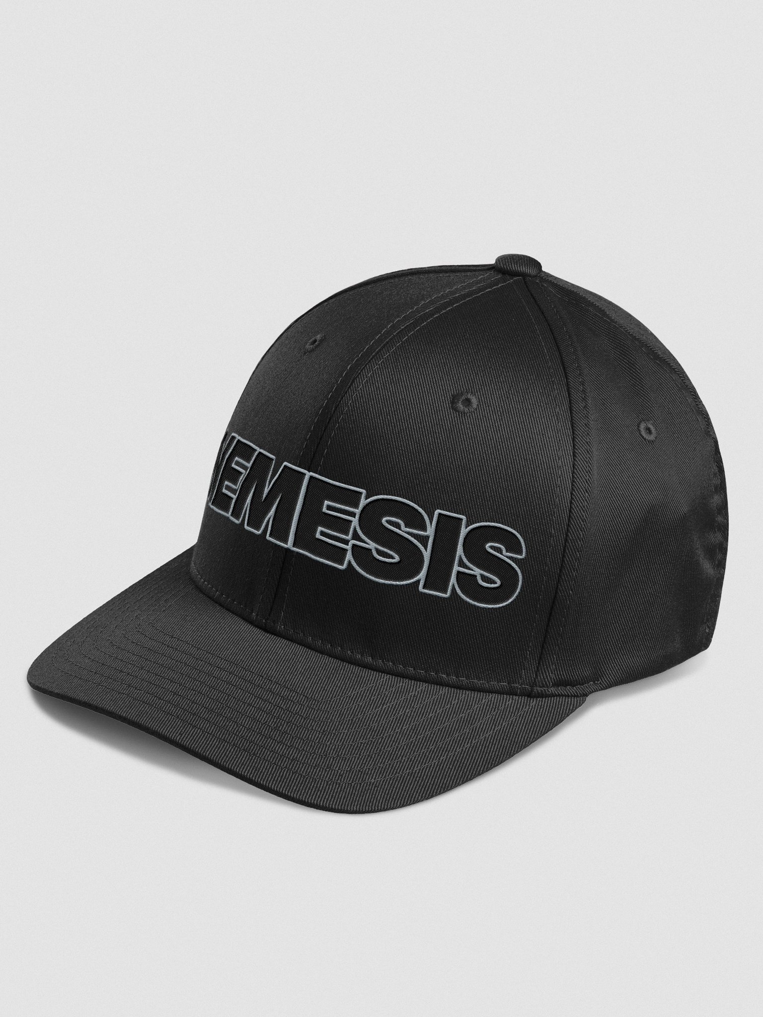 Nemesis BLK Text Fitted Cap product image (2)