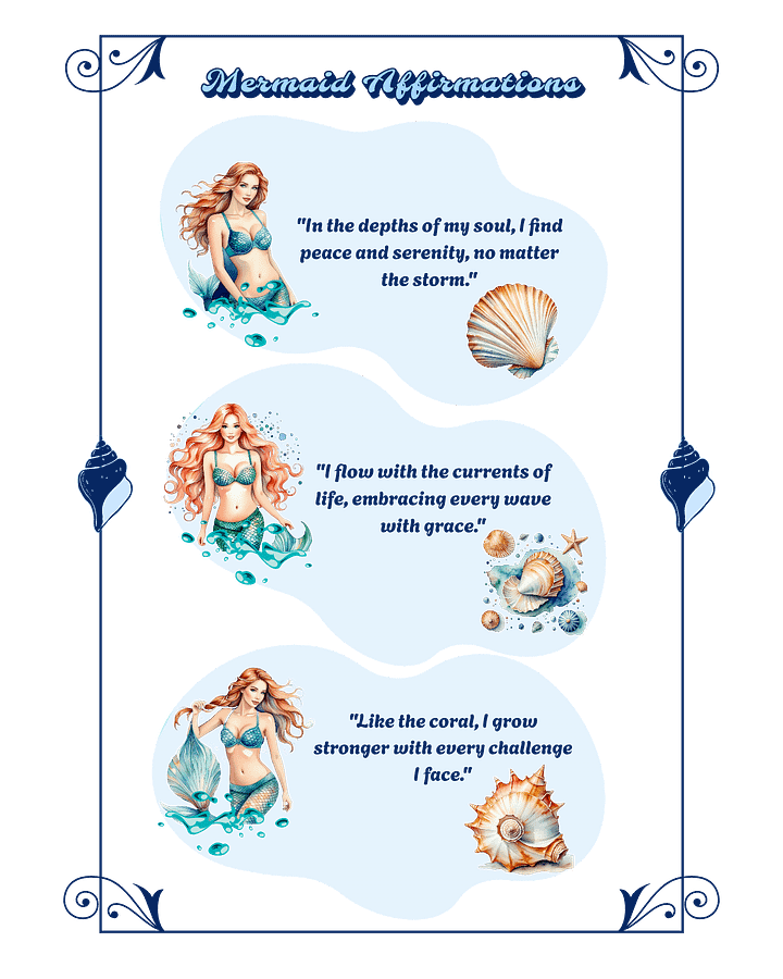 Mermaid Affirmations Encouraging Words T-Shirt product image (2)