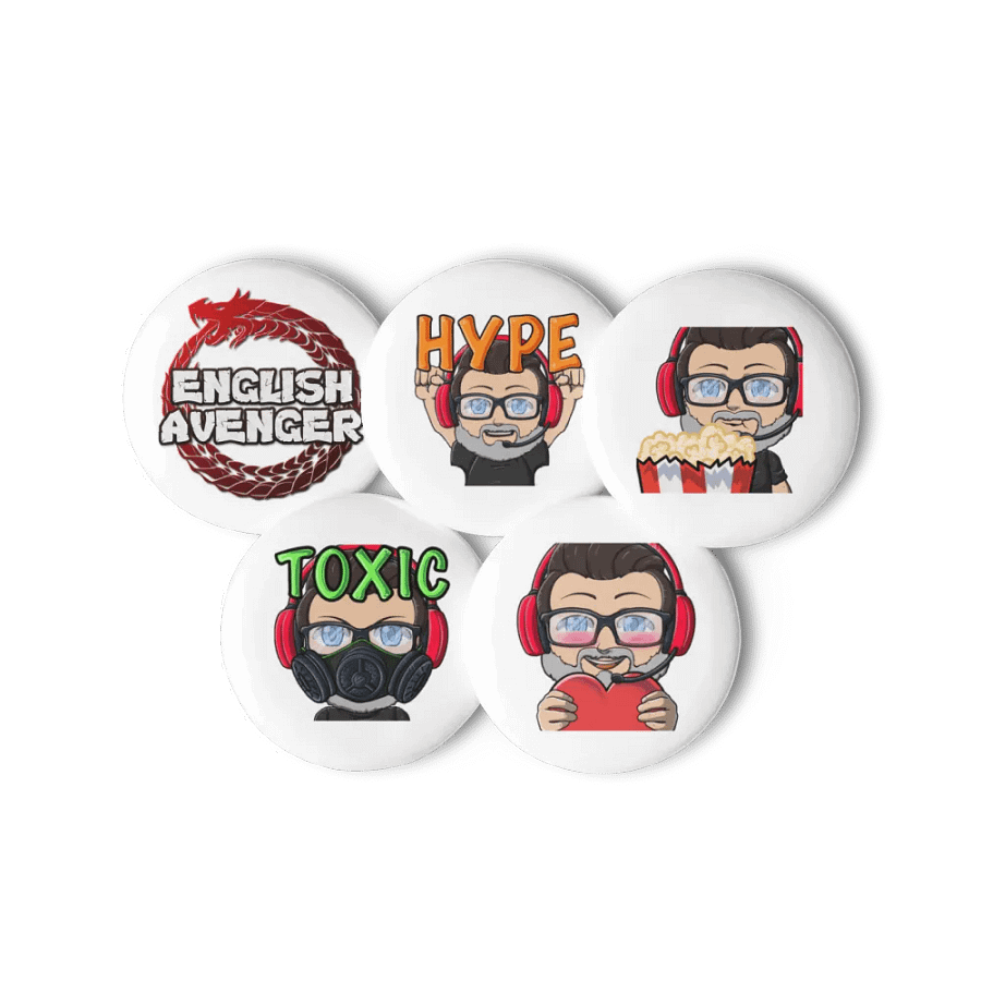English Avenger Pin Buttons product image (11)