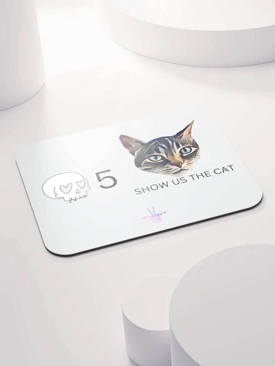 White Mouse Pad Channel Points Show Us the Cat product image (4)