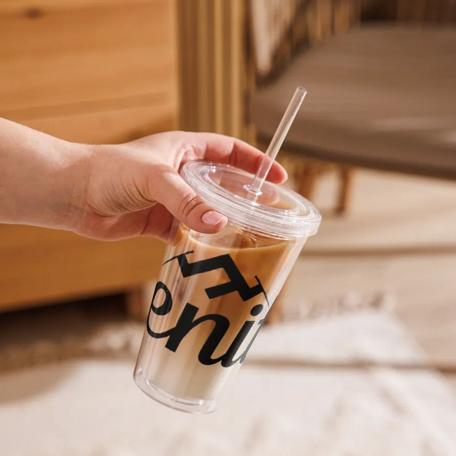 Zenith 16oz Double Wall Insulated Clear Tumbler with Mountain Design product image (2)