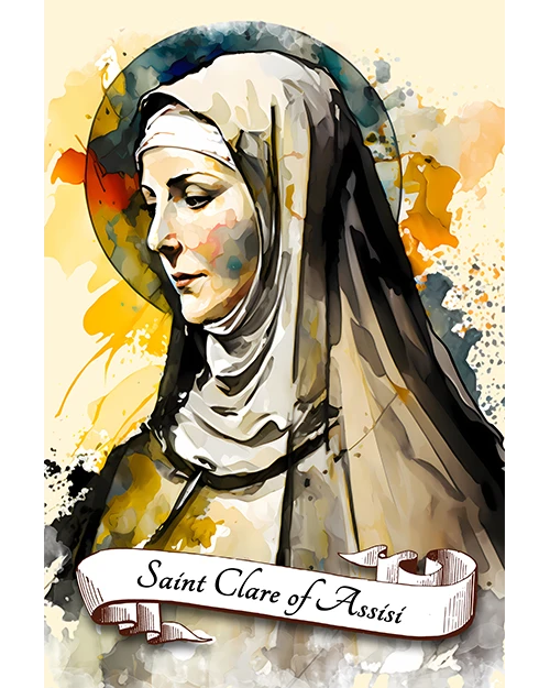 Saint Clare of Assisi Franciscan Nun Poor Clares Catholic Religious Matte Poster product image (1)