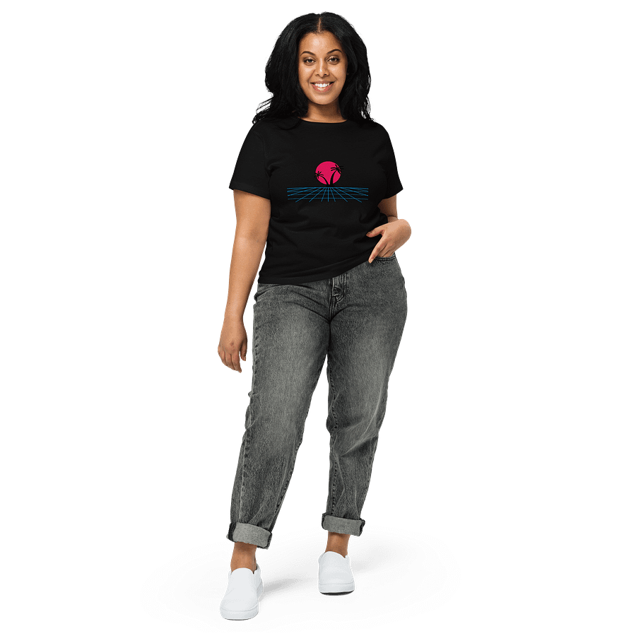 Synthwave Sunset High-Waisted Tee product image (3)