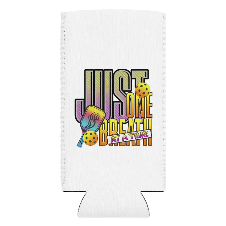 Just One Breath At A Time Pickleball Easy Can Cooler product image (2)