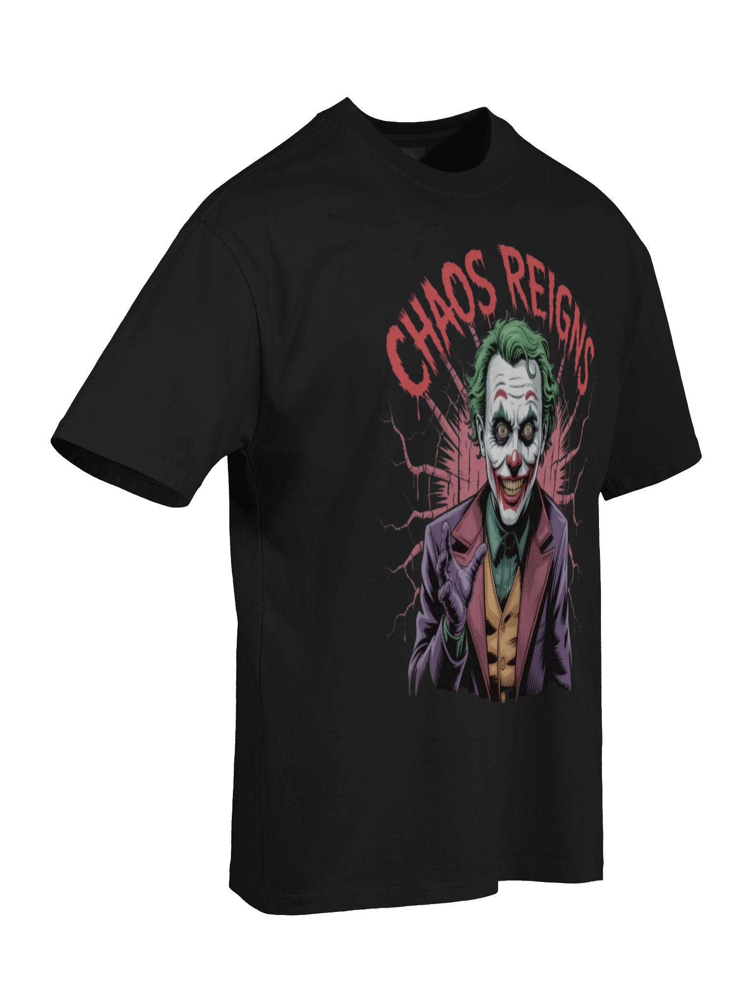 Joker 'Chaos Reigns' Oversized Faded T-Shirt product image (8)