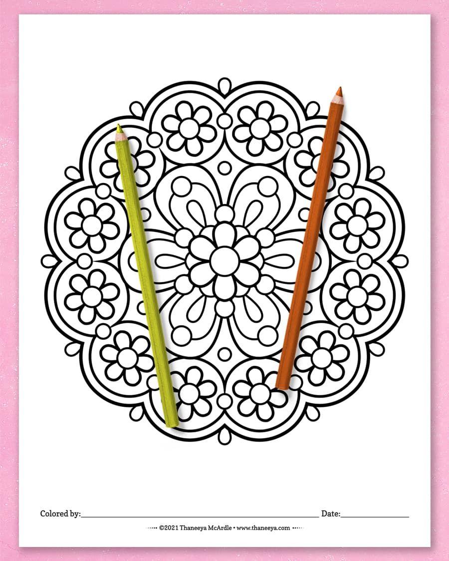 Easy Mandala Coloring Pages product image (9)