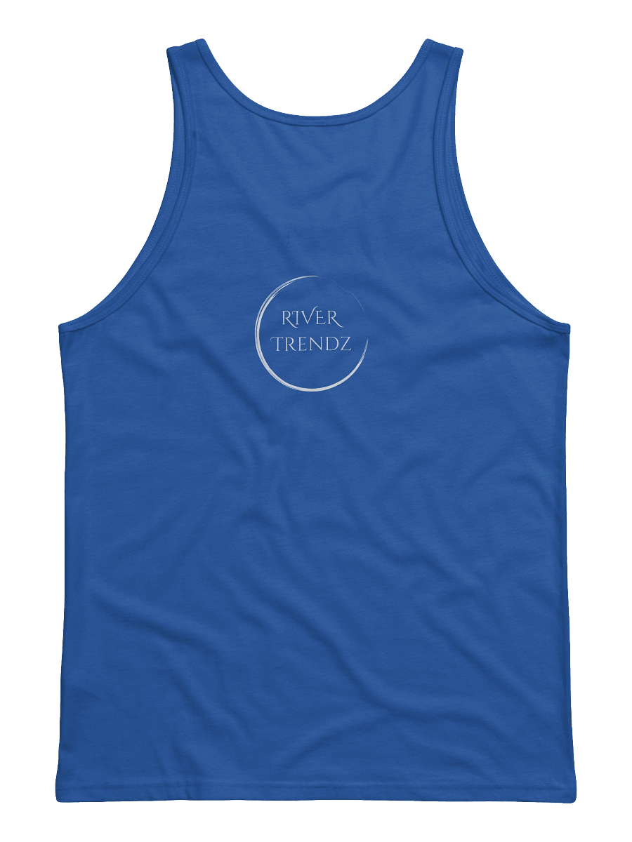 Men's White Faded Circle River Trendz Logo Tank product image (9)