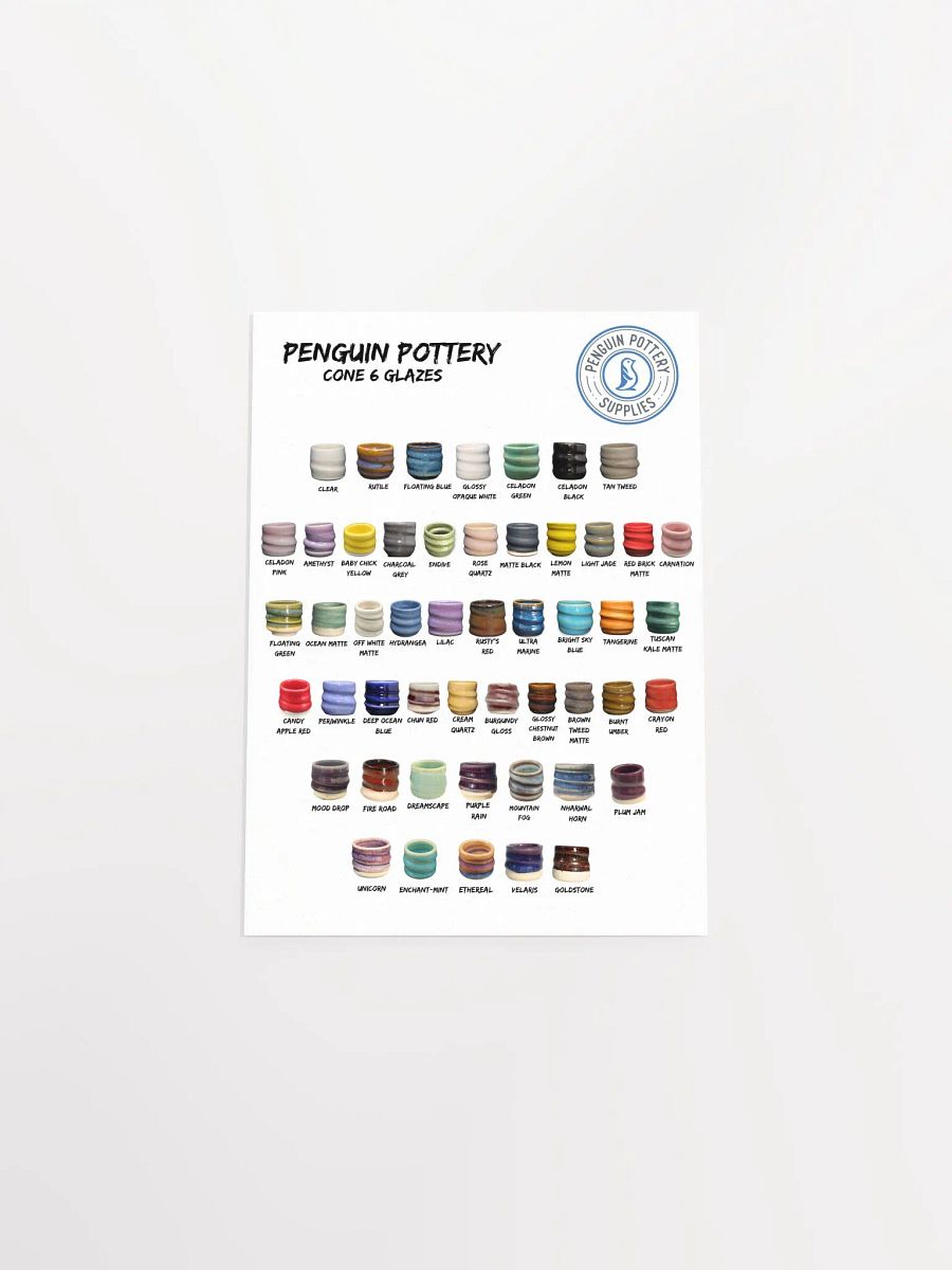 Penguin Pottery cone 6 glazes poster product image (20)