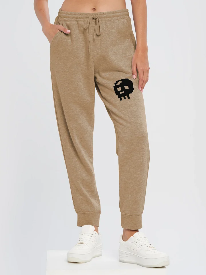Pixel Skull Fleece Joggers (BLACK) product image (1)
