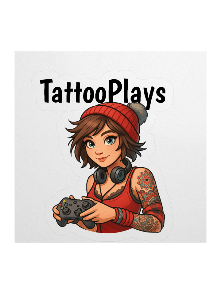 TattooPlays kiss cut sticker product image (1)