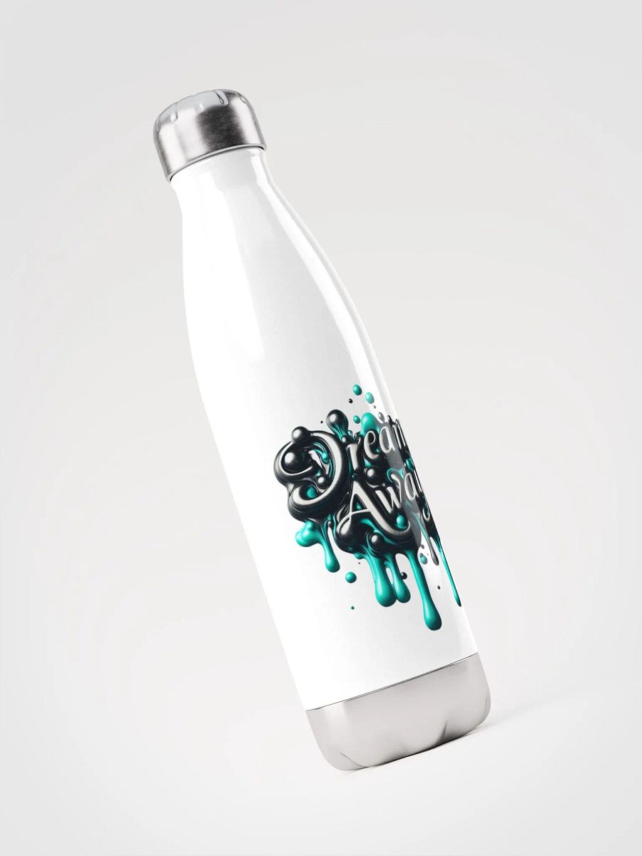 White Stainless Steel Water Bottle with 'Dream Away' Design product image (3)
