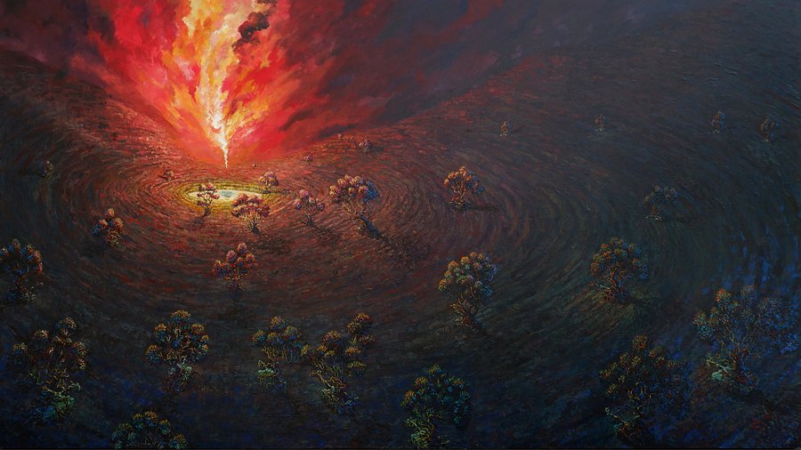 "First Qibla Burning" Painting by Deni Je product image (1)