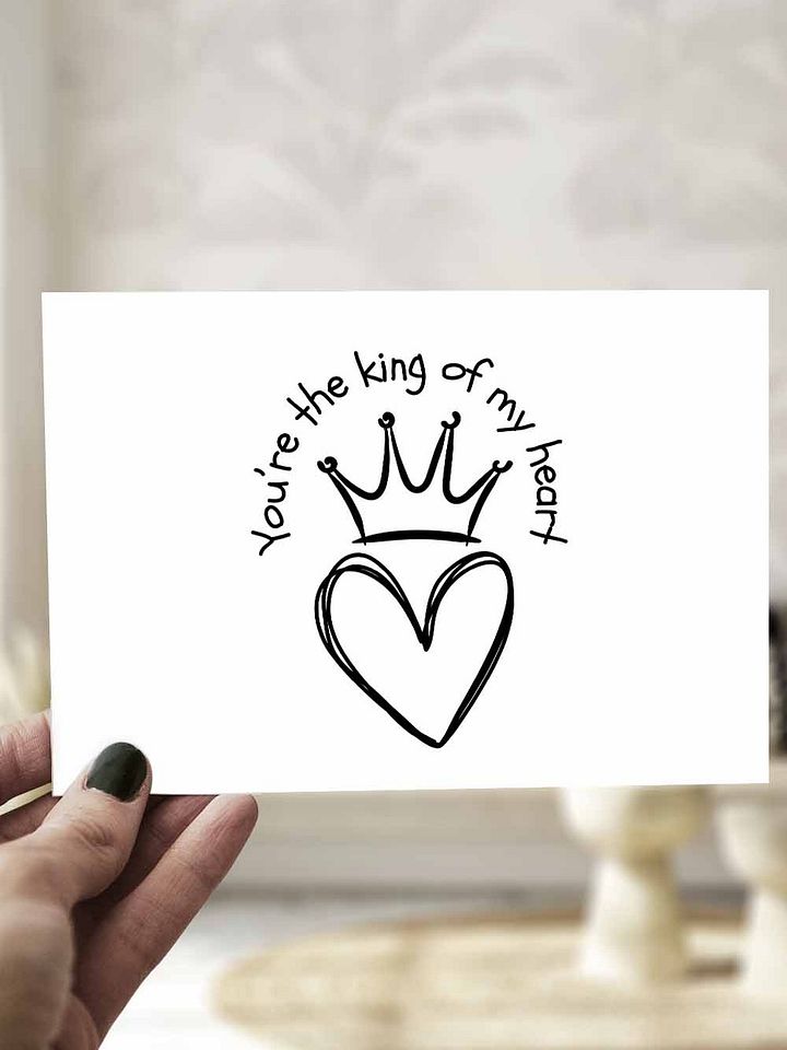 Minimalist Doodle Couple's Valentine Card product image (1)