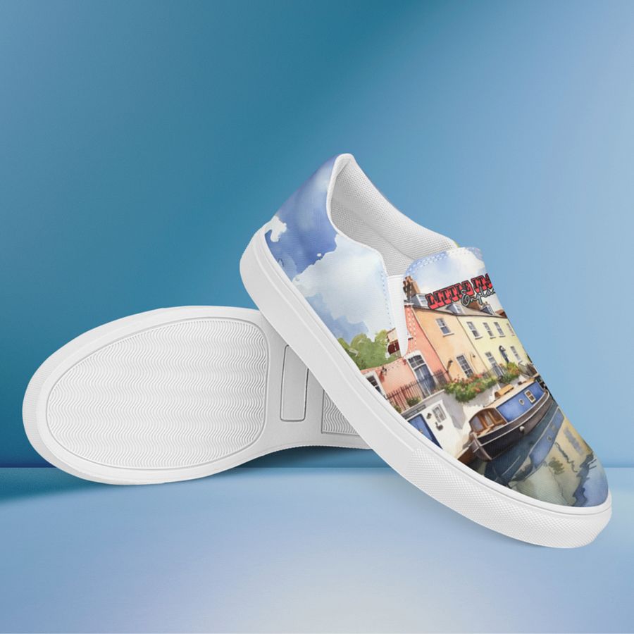 Little Italy - England - All Over Print - Watercolor - Slip On Canvas Shoes product image (8)
