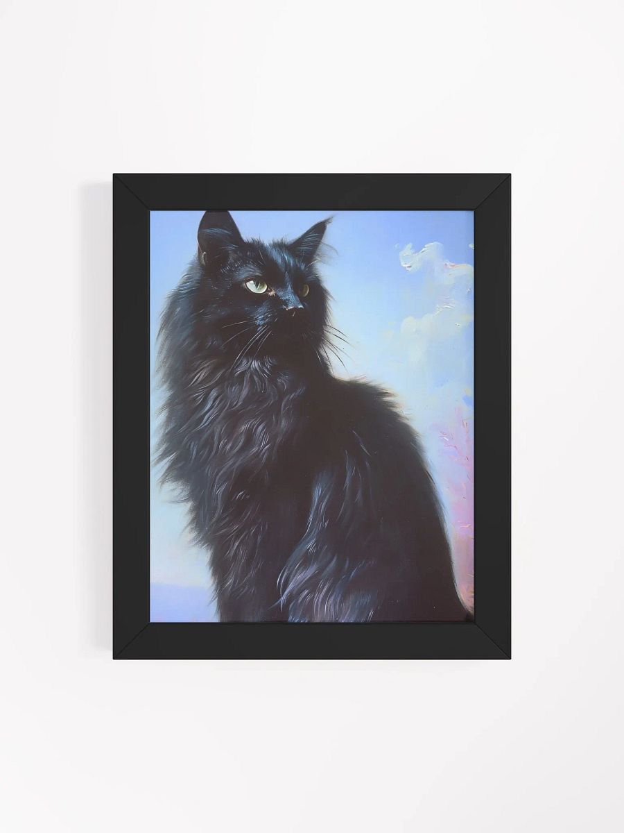 Majestic Midnight Cat Framed Poster product image (7)