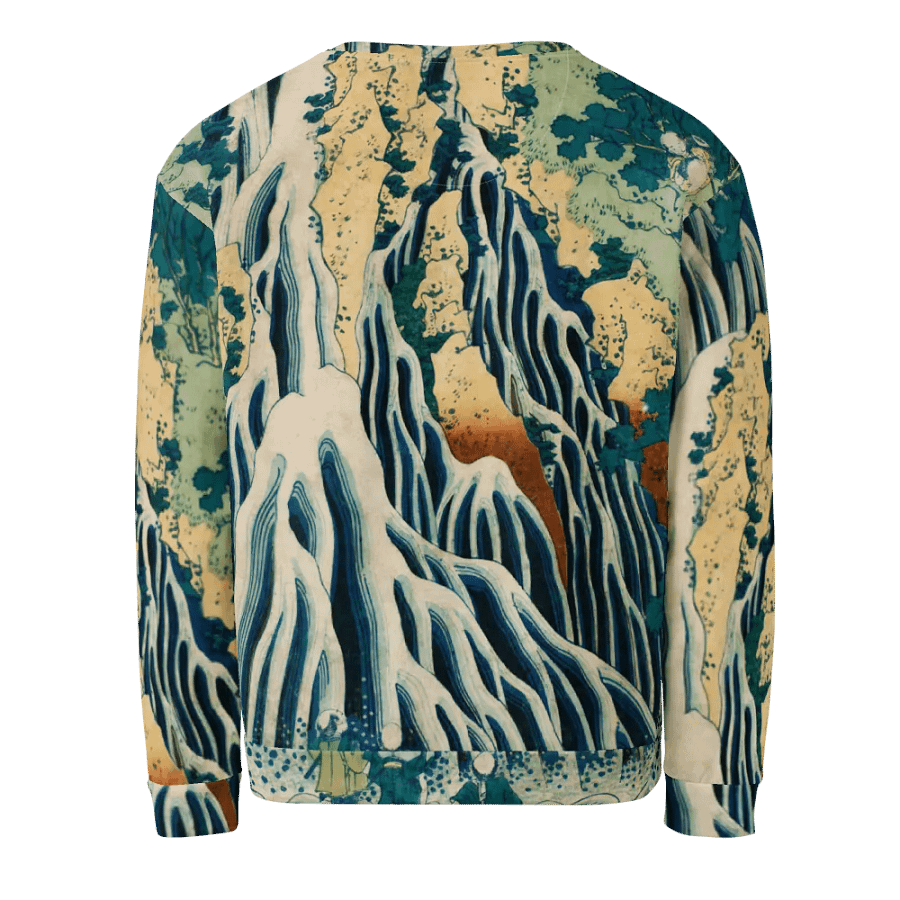 Kirifuri Falls at Mount Kurokami All-Over Print Recycled Unisex Sweatshirt product image (4)