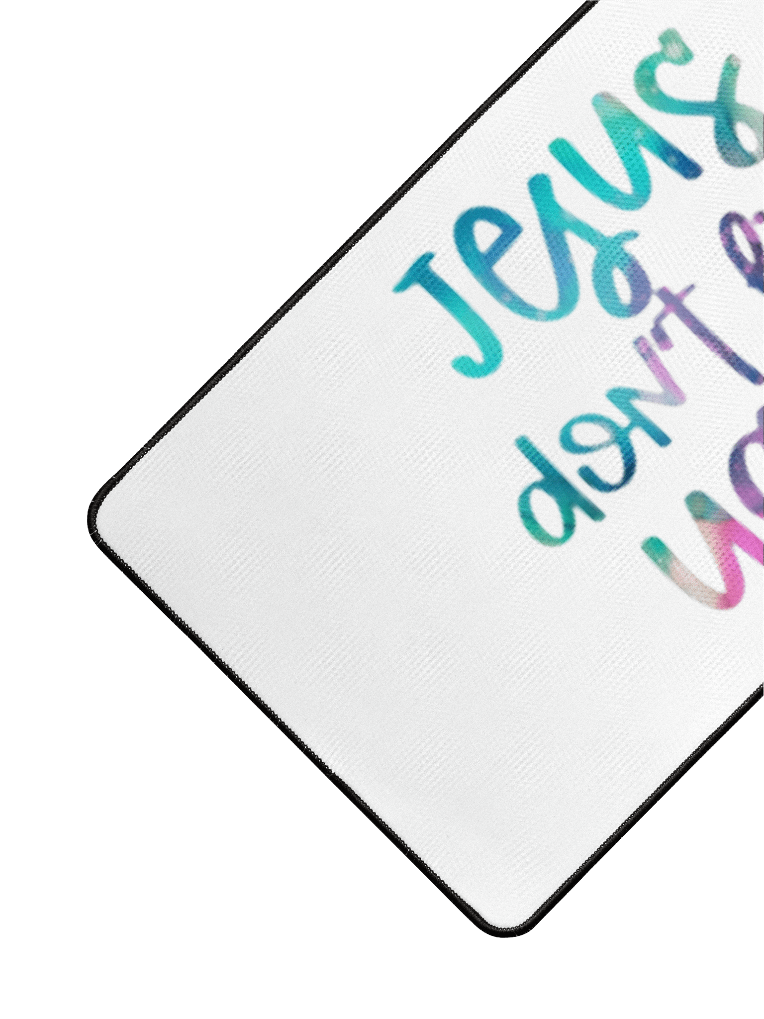 Jesus Don’t Like Ugly Christian Desk Mat Faith Based Workspace Decor Inspirational Christian Office Mat product image (3)