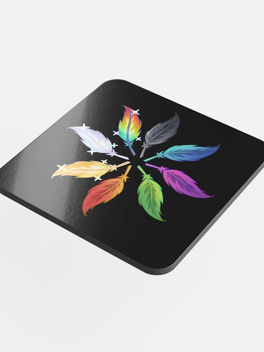 Circle of Feathers Coaster (Black) product image (4)