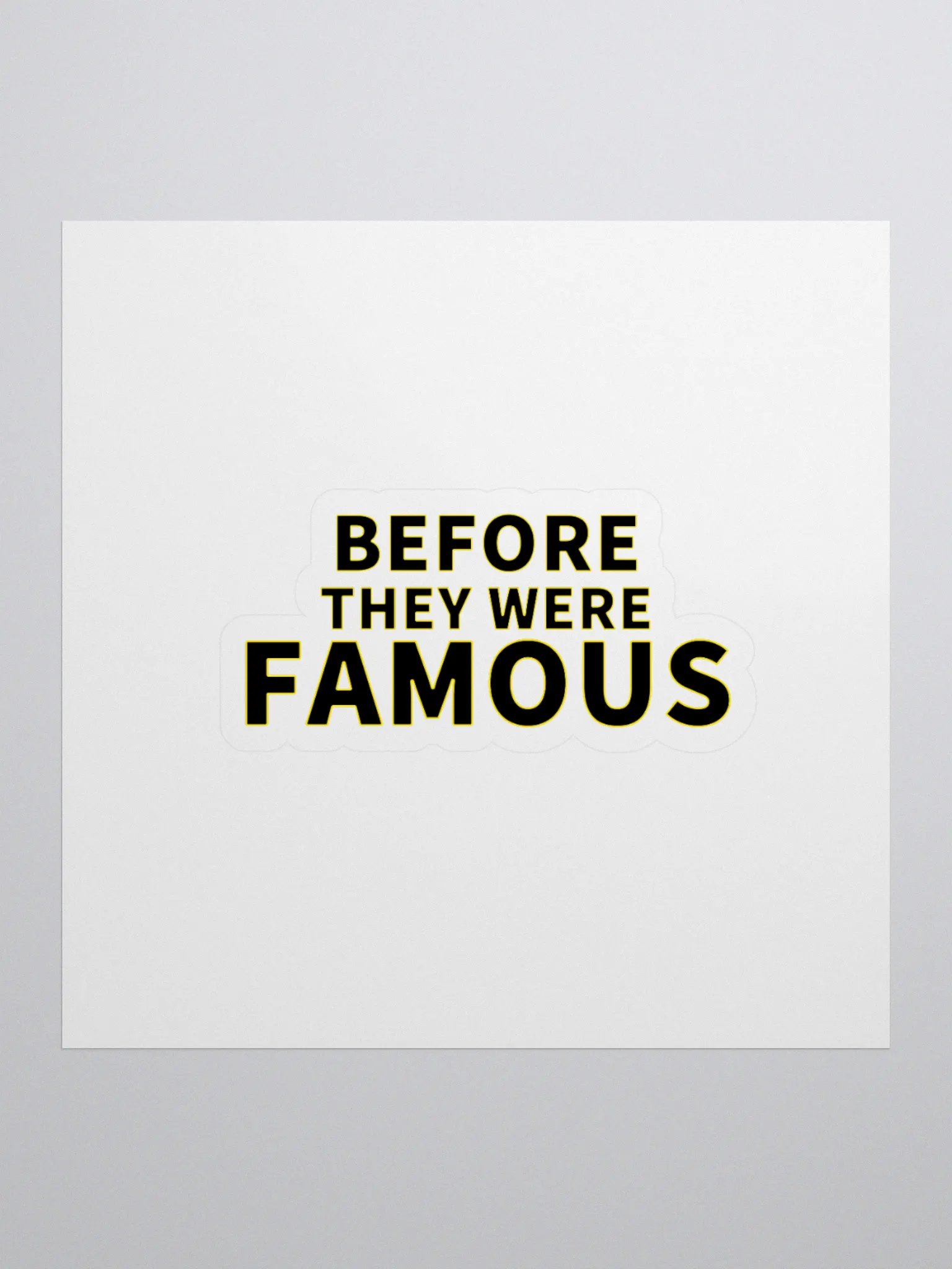Before They Were Famous Logo Sticker product image (1)