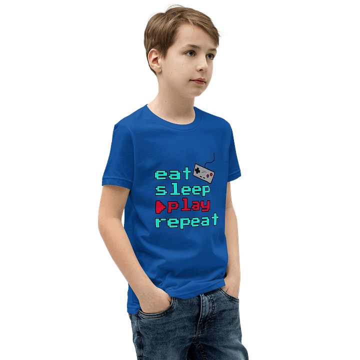 Teen T-Shirt | "eat sleep play repeat" product image (37)