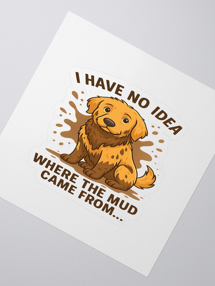 Cheeky Mud Dog Kiss Cut Stickers product image (2)