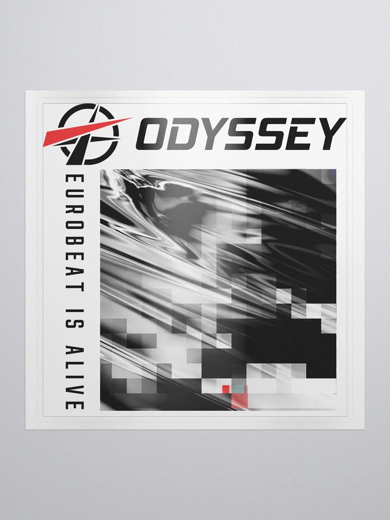 Eurobeat Is Alive (Black Text) - Sticker