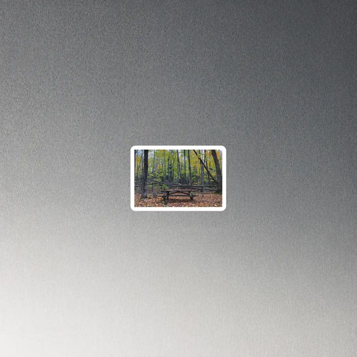 Nature Picnic Table in the Fall Die-Cut Magnet product image (2)