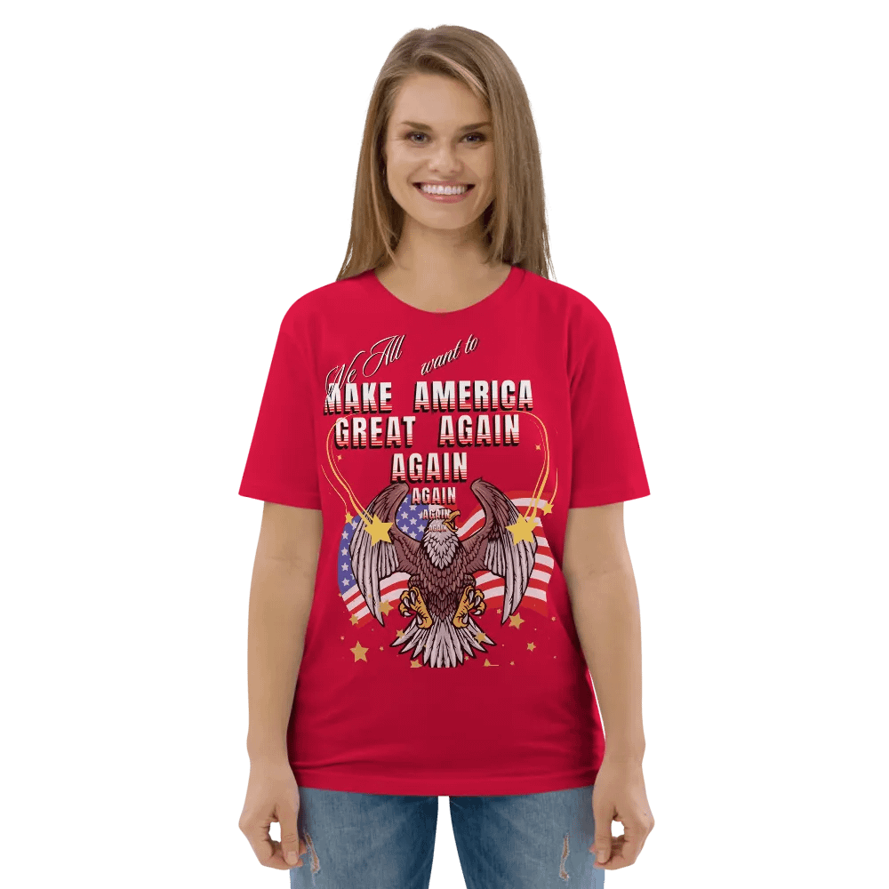 Maga t shirts We all want to Make America Great again For all Americans. eagle design Organic cotton unisexTees up to 6XL product image (5)