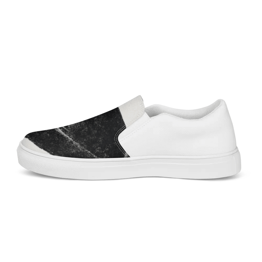 Black and White Men's Slip on Shoes 008 product image (10)