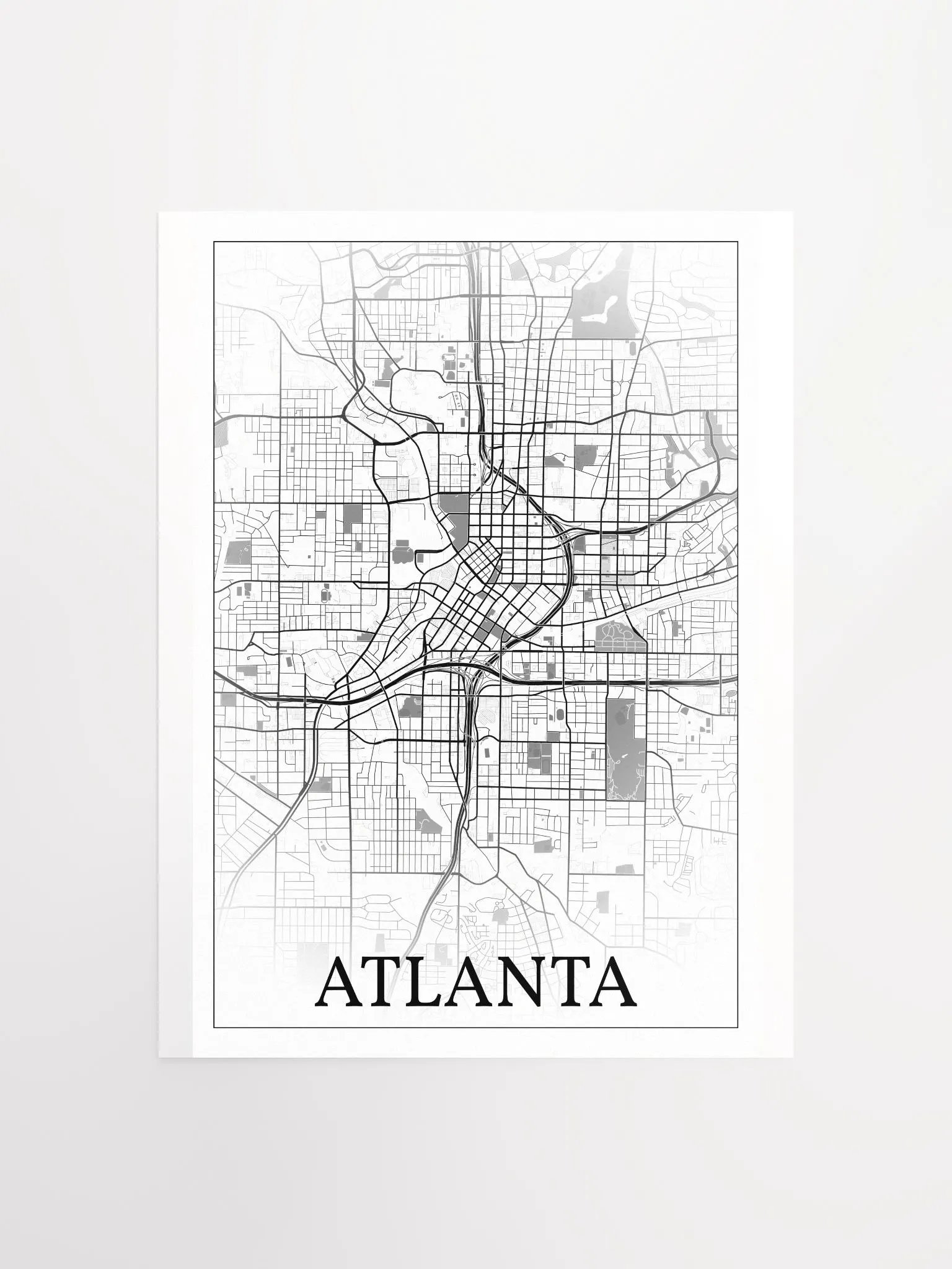 Atlanta, Georgia, USA, city map print product image (1)