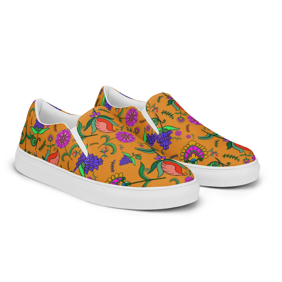 Kalamkari Floral Canvas Slip Ons product image (10)