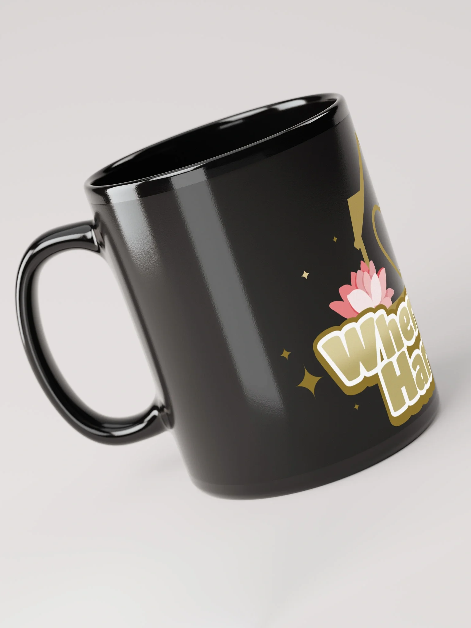 WTHI Black Glossy Mug product image (3)