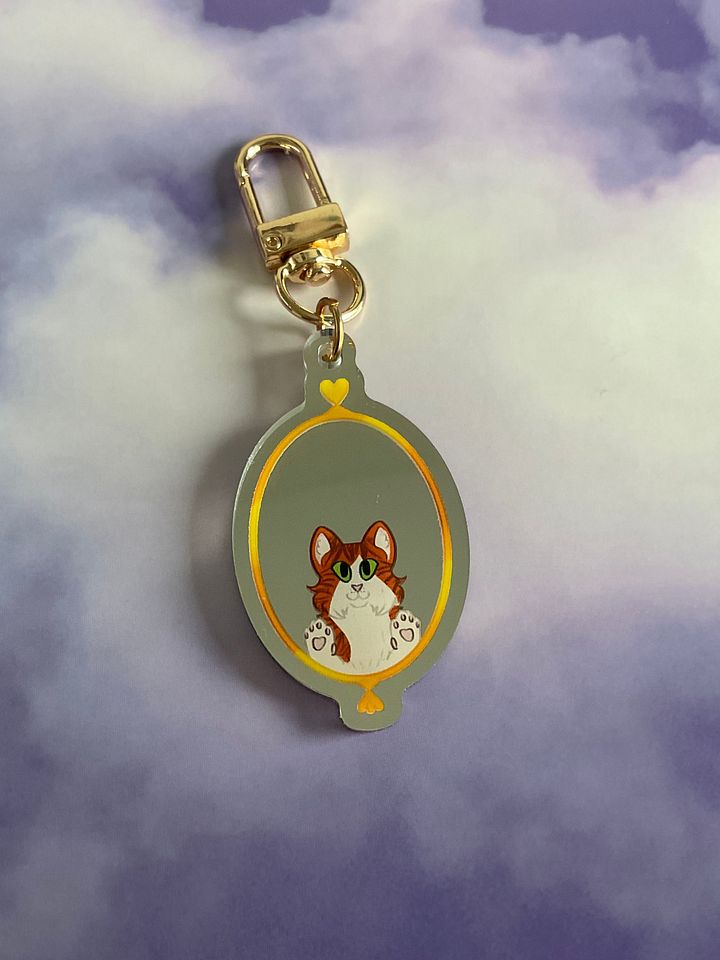 "Mirror Cat" charm product image (1)