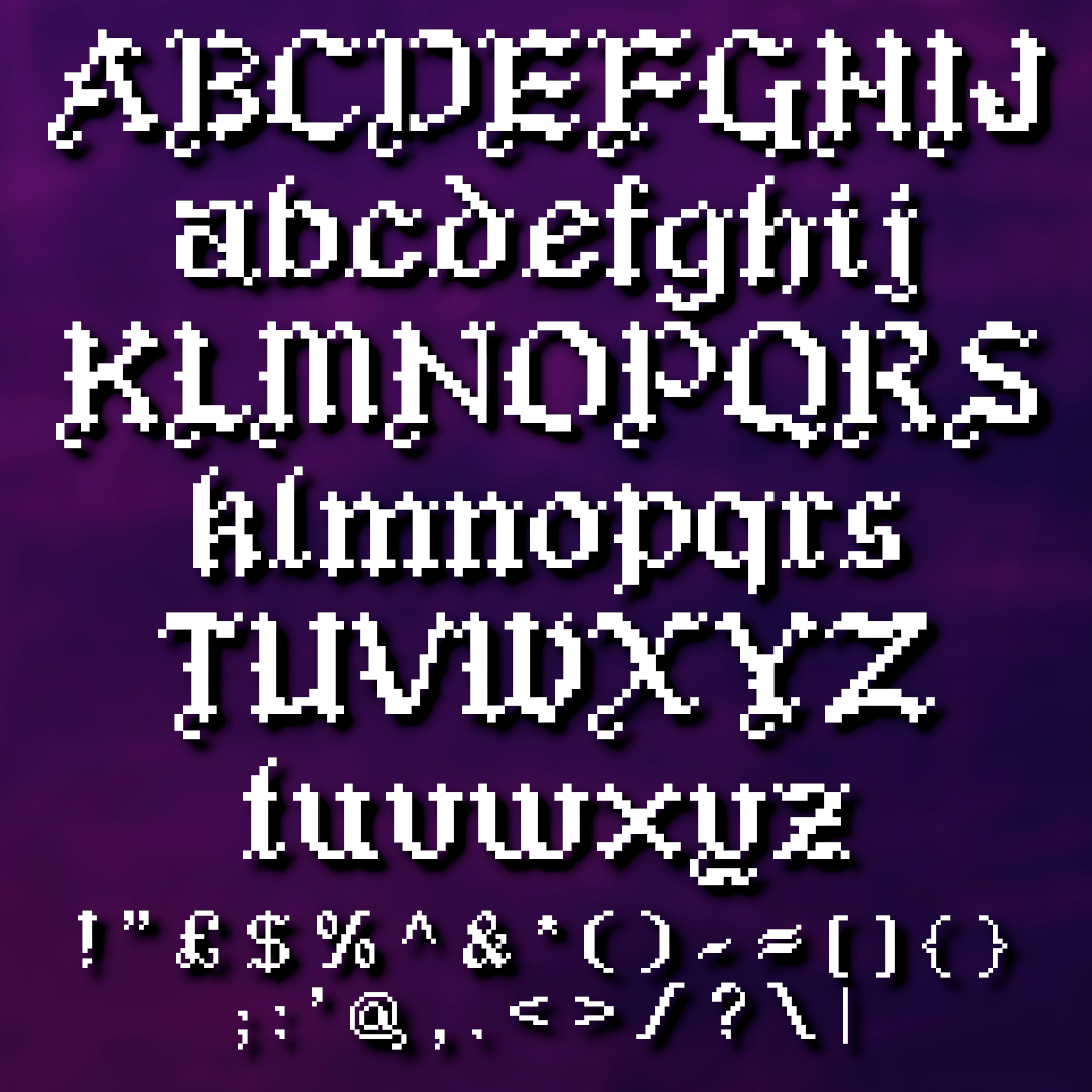 Pixel Font - Simple Pixel Goth by MrTom product image (2)