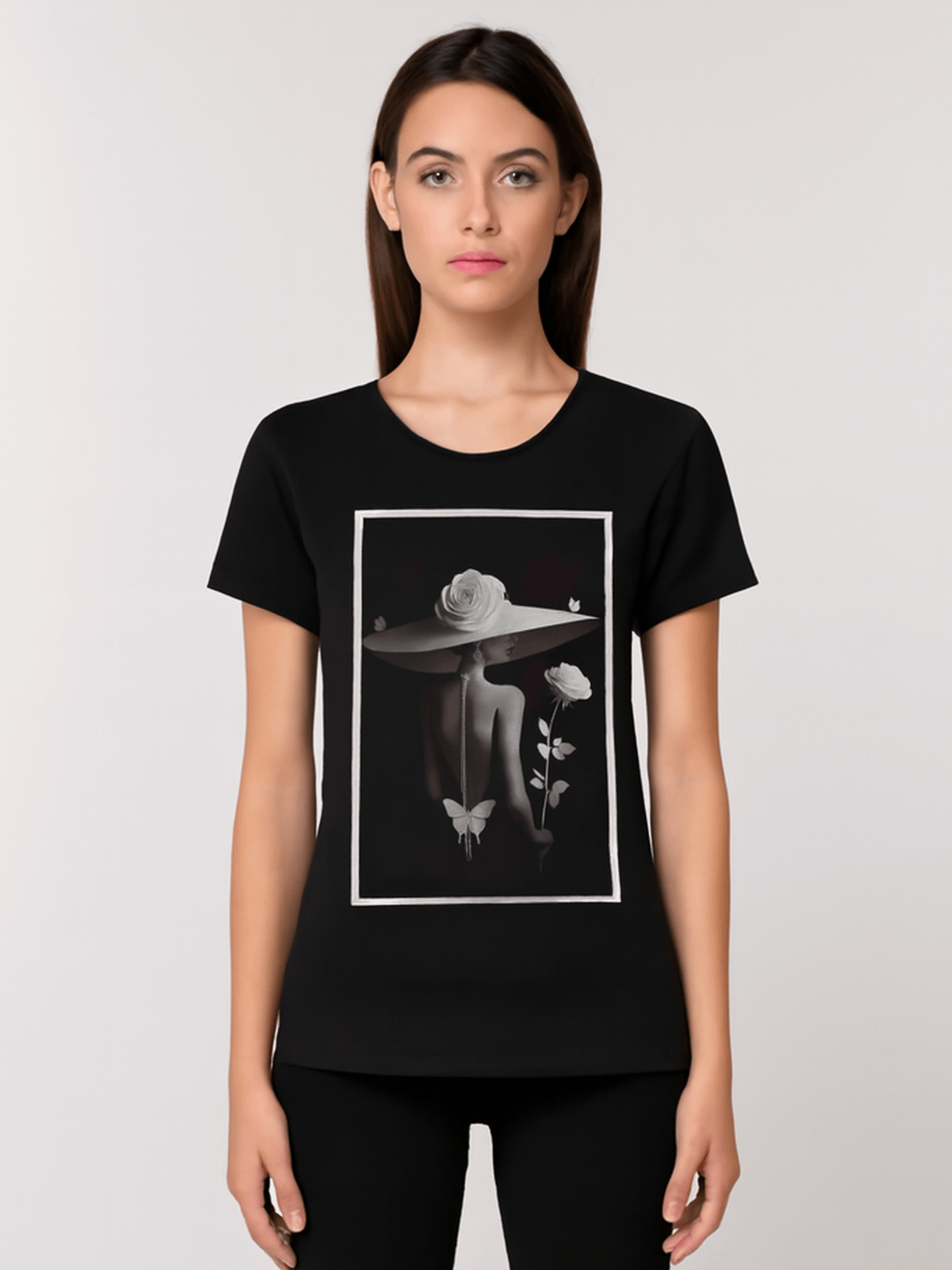 Rose Noir Elegance T-Shirt product image (1)