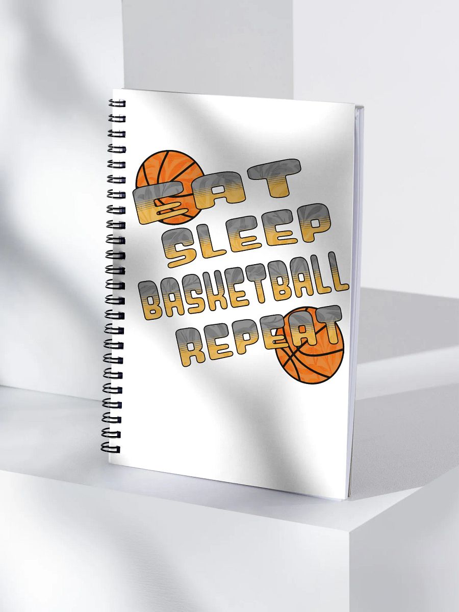 Eat Sleep Basketball Repeat Mantra Spiral Notebook product image (3)