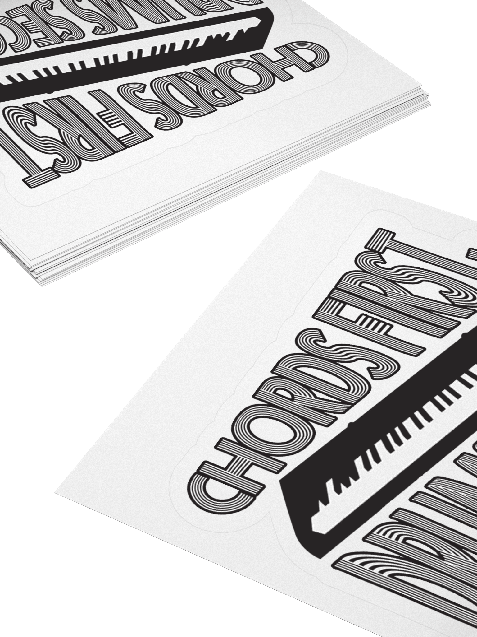 Chords First, Drums Second Funny Sticker product image (4)