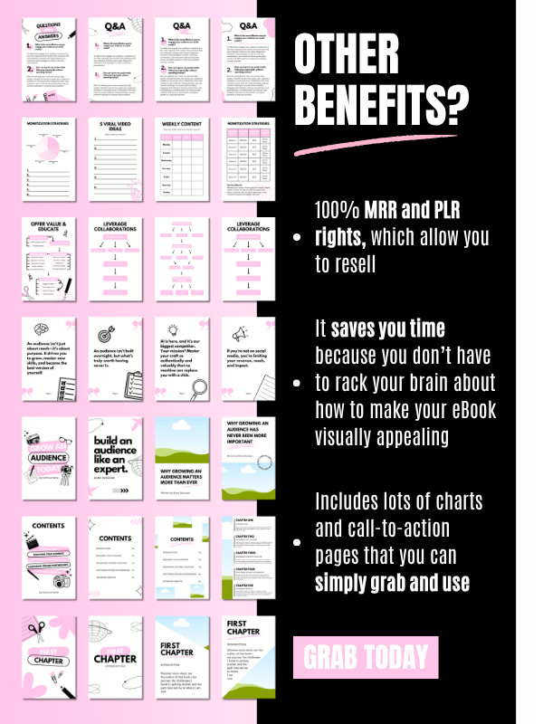 MRR/PLR Minimal Pink eBook Template product image (4)