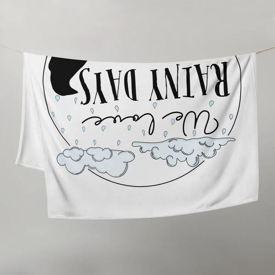 We Love Rainy Days Blanket product image (9)