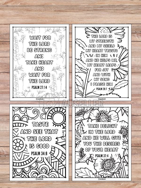 Printable Christian Colouring Book For Women - Colour In Devine Poetry: PSALMS product image (6)