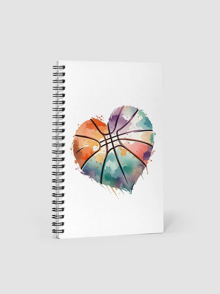 Heart Pastel Basketball Hoops of Love Spiral Notebook product image (2)