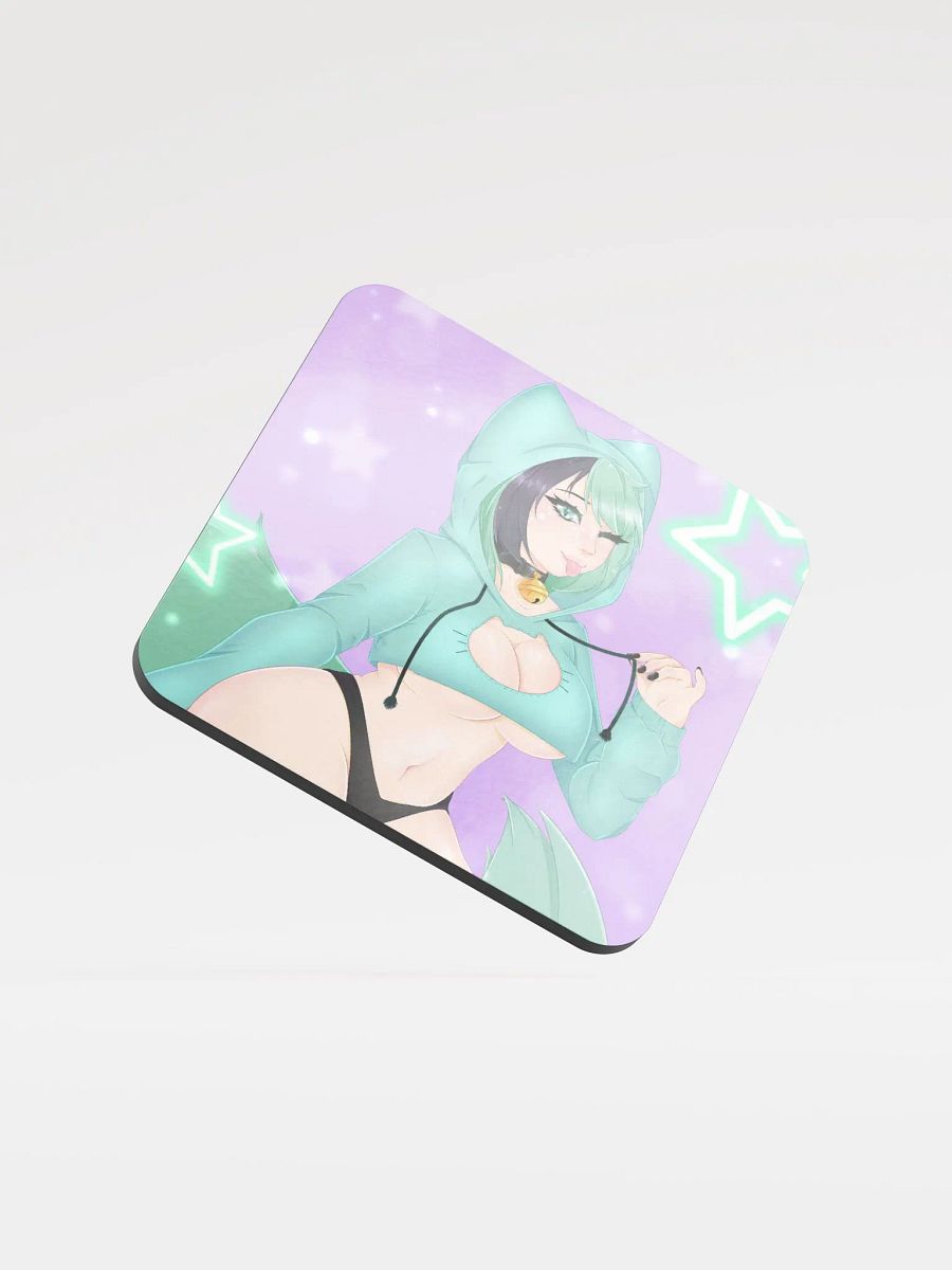 Mintzey Moon Hoodie Season Glossed Coaster (Winking) product image (1)