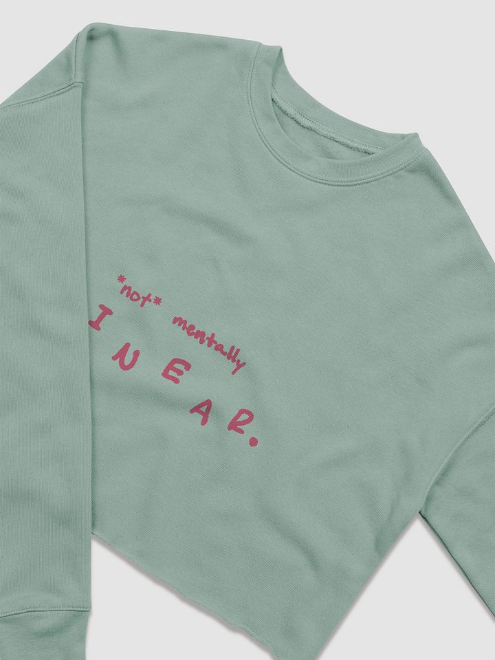*not* mentally linear (fuchsia design) Women's Fleece Crop Sweatshirt product image (9)