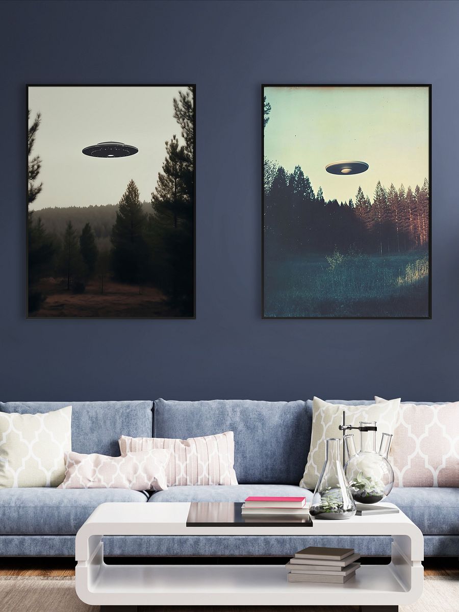 The Truth is Out There / The X-Files photo of UFO 60s — sci-fi poster, movie art, I want to believe poster, space print, aliens wall decor product image (2)